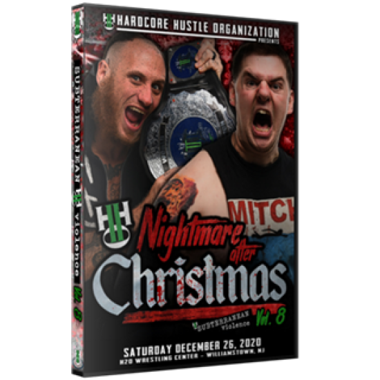 H2O Wrestling DVD December 26, 2020 Subterranean Violence Vol #8 "Nightmare After Christmas" - Williamstown, NJ 