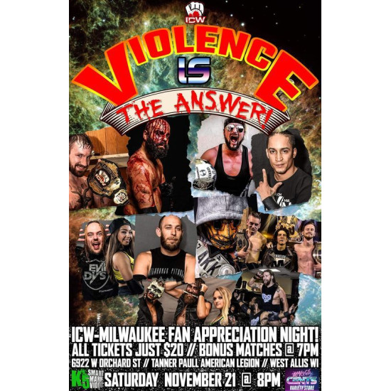ICW November 21, 2020 "Violence Is The Answer" - West Allis, WI (Download)
