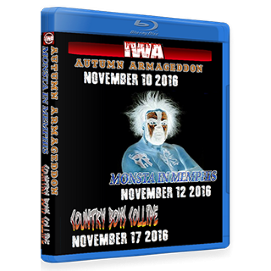 IWA Mid-South Blu-ray/DVD November 10, 12 & 17, 2016 "Autumn Armageddon, Monster In Memphis & Country  Boys Collide" - Clarksville, IN 