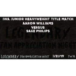 IWA Mid-South March 28, 2019 "Legendary" - Jeffersonville, IN (Download) IWA Mid-South March 28, 2019 "Legendary" - Jeffersonville, IN (Download)