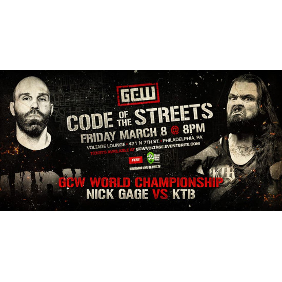 GCW March 8, 2019 "Code Of The Streets" - Philadelphia, PA (Download)