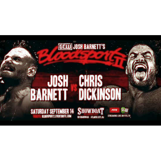 GCW Sepetmber 14, 2019 "Josh Barnett's Bloodsport 2" - Atlantic City, NJ (Download)
