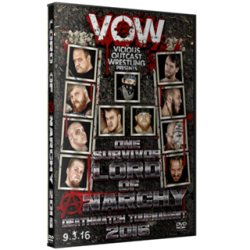 VOW DVD September 3, 2016 "Lord of Anarchy 2016" - Fairmont, WV VOW DVD September 3, 2016 "Lord of Anarchy 2016" - Fairmont, WV