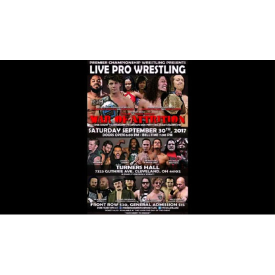 Premier September 30, 2017 "War of Attrition" - Cleveland, OH (Download)