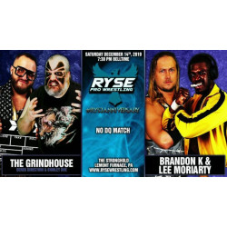 Ryse Pro Wrestling December 14, 2019 "3 Year Anniversary" - Lemont Furnace, PA (Download) Ryse Pro Wrestling December 14, 2019 "3 Year Anniversary" - Lemont Furnace, PA (Download)